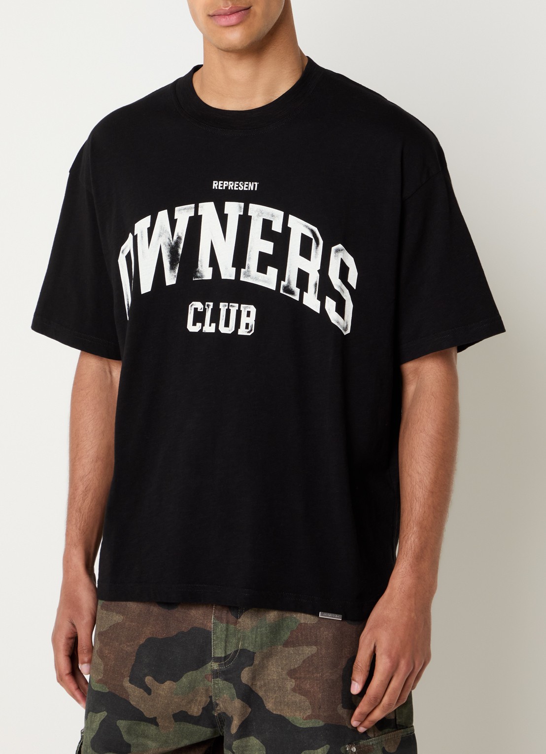 Represent T-shirt met logoprint - detail 3 zwart