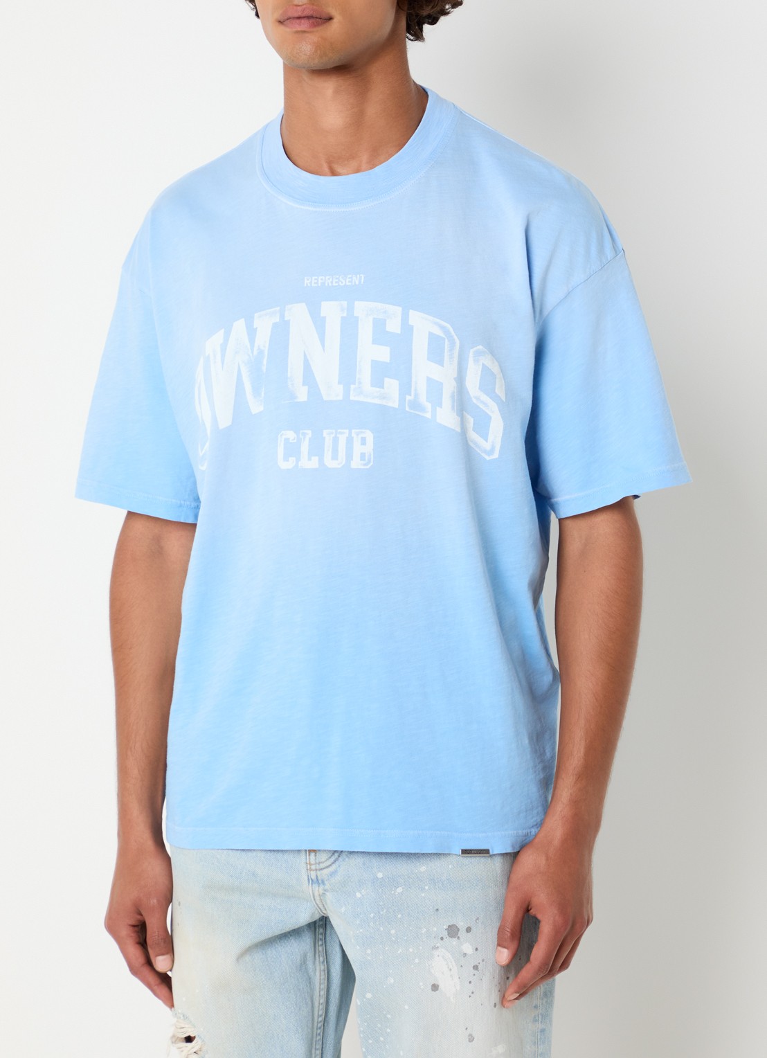 Represent T-shirt met logoprint - detail 3 blauw