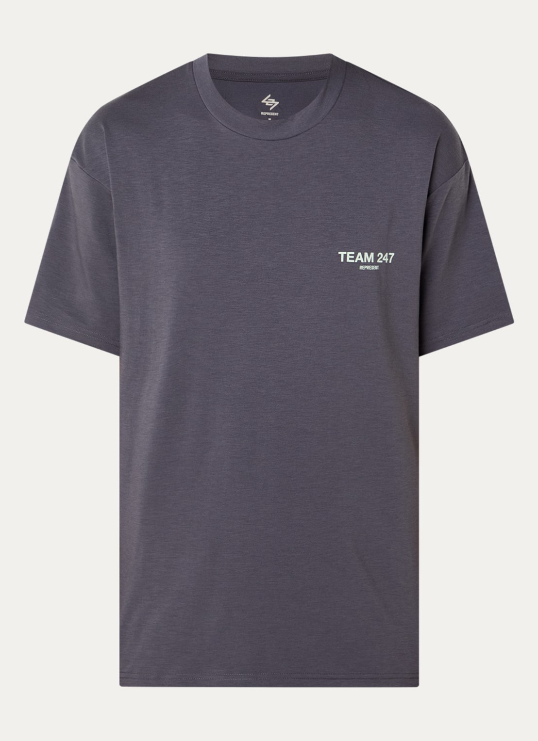 Represent T-shirt met logoprint - voorkant 3 antraciet