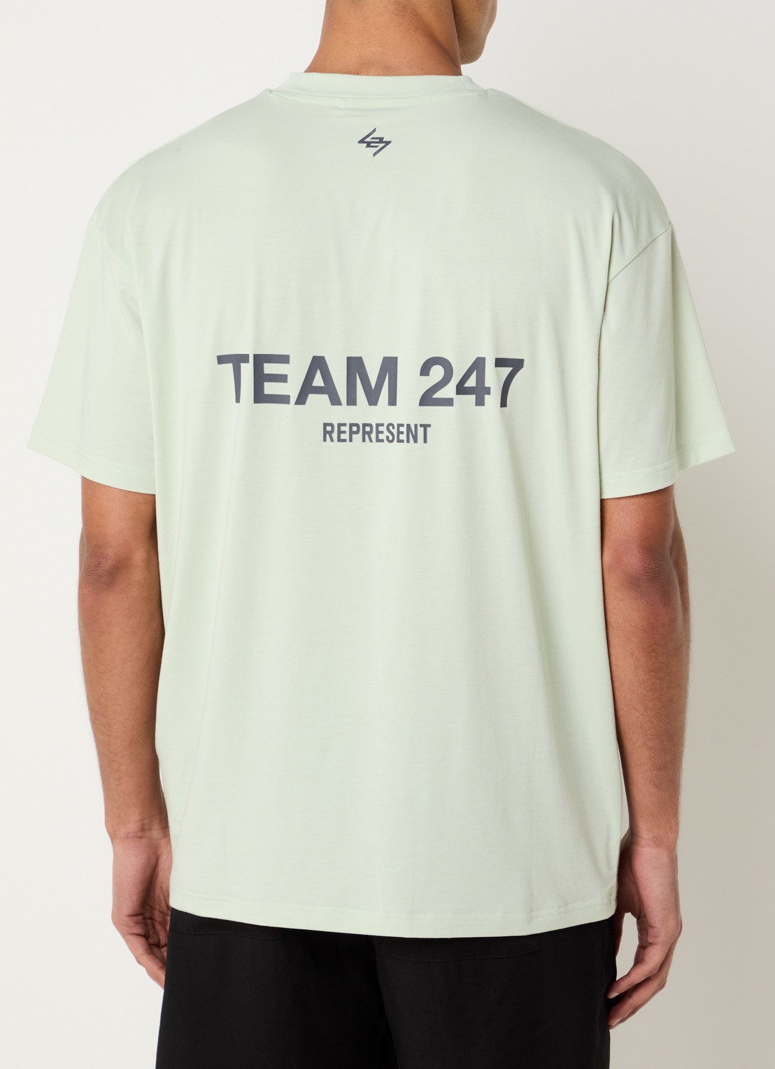 Represent T-shirt met logoprint - detail lindegroen