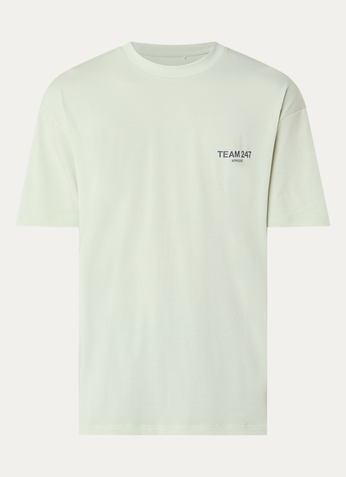 Represent T-shirt met logoprint - voorkant 3 lindegroen