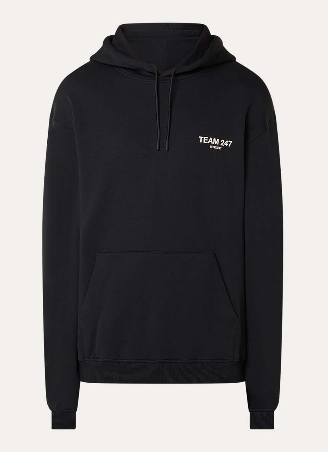 Represent Team 247 hoodie met logo- en backprint - voorkant 4 zwart