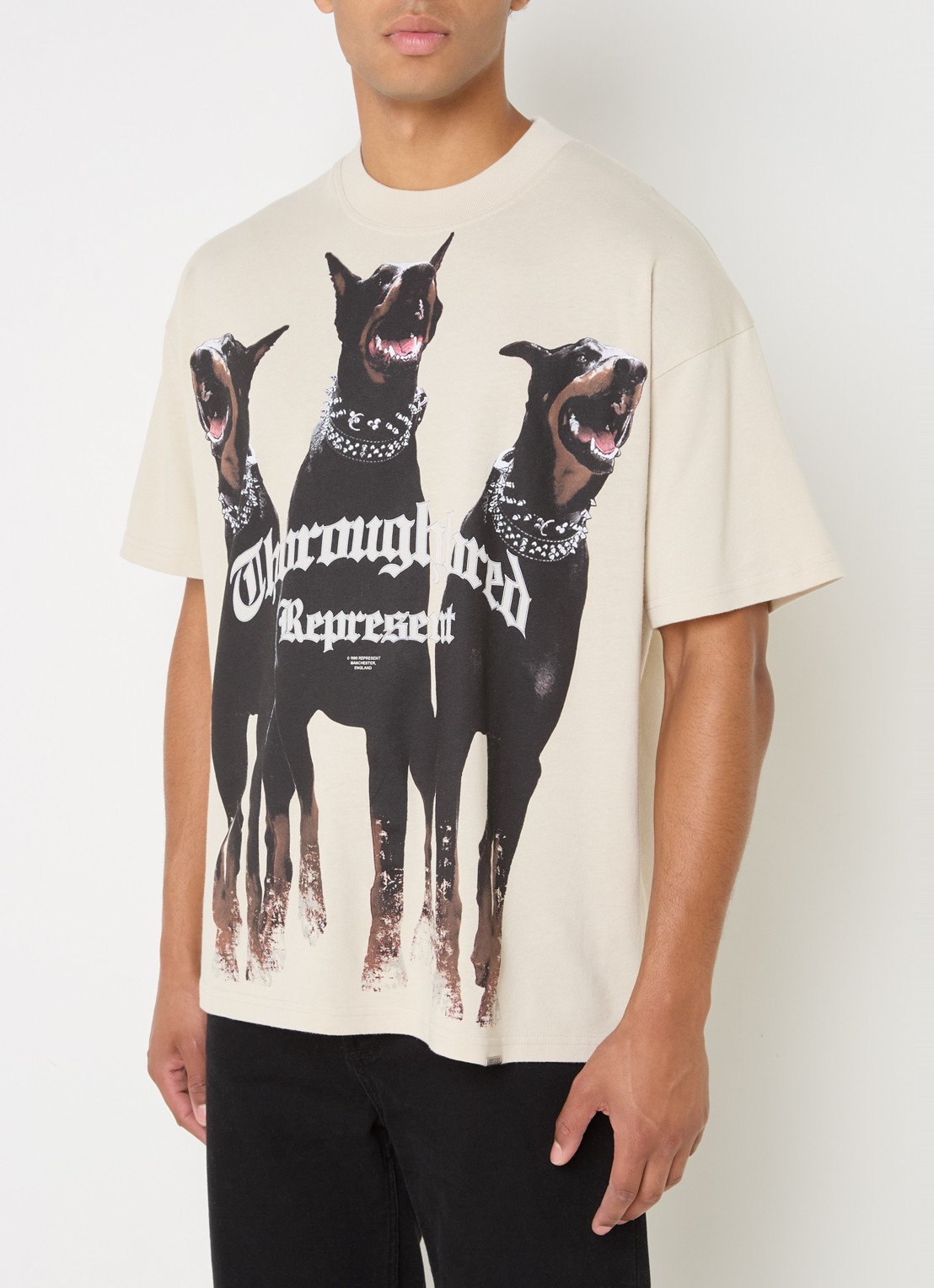 Represent Thoroughbred T-shirt met logoprint - detail 2 beige