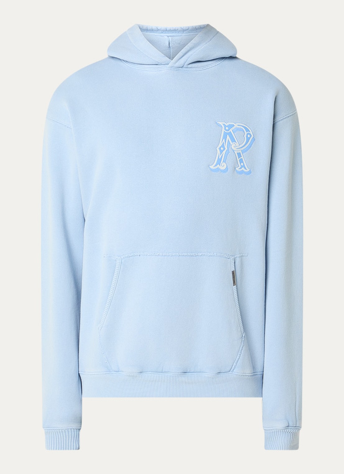 Represent Western Initial hoodie met logoborduring - voorkant 2 lichtblauw