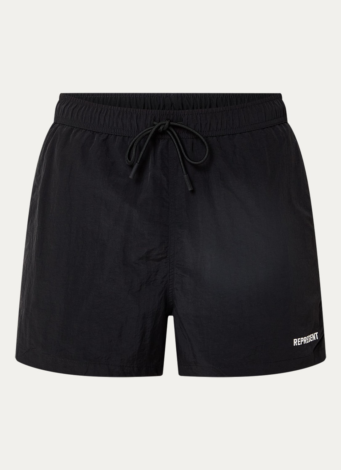 Represent Zwemshorts met logo en paspelzakken - voorkant 2 zwart