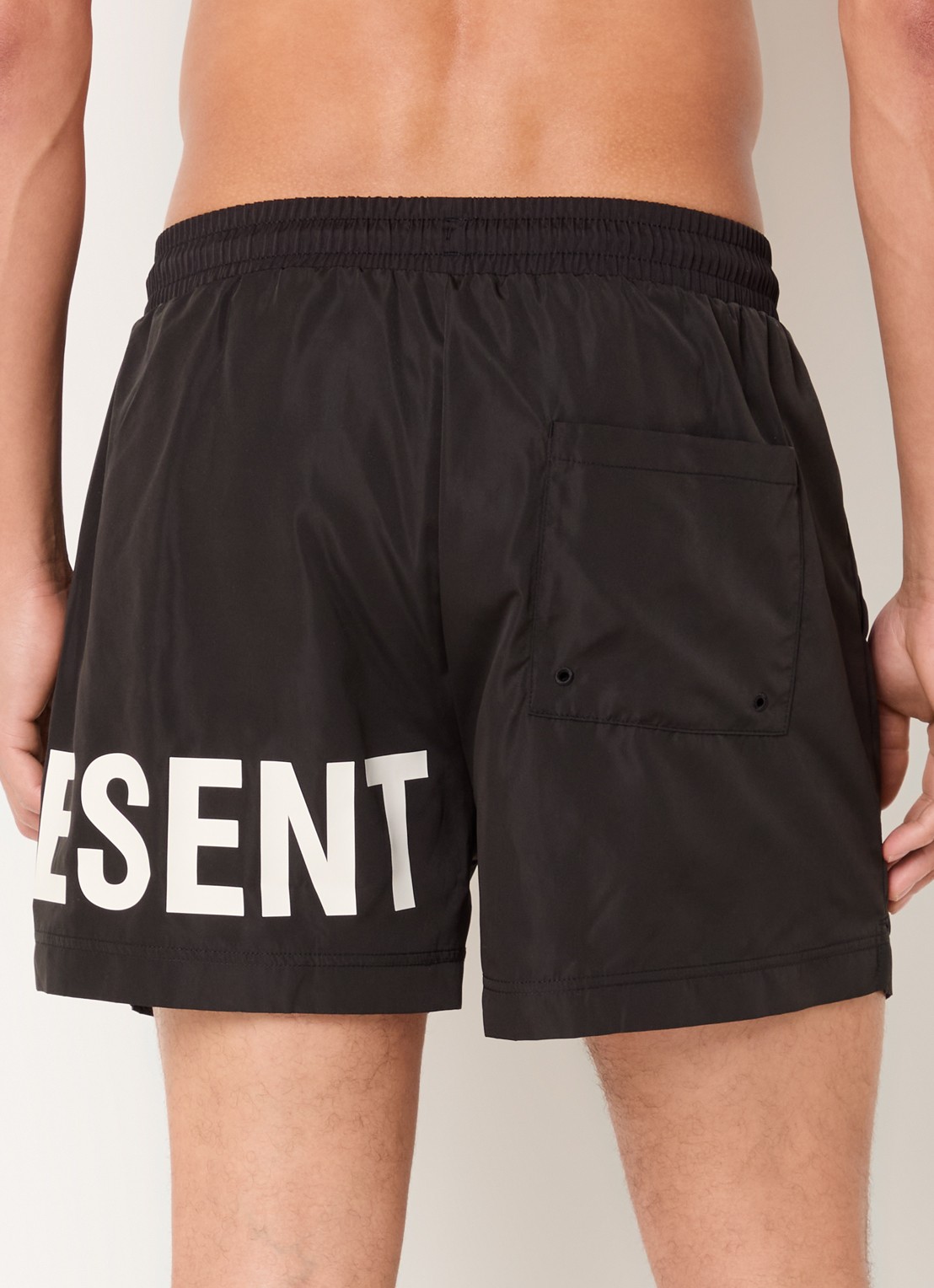 Represent Zwemshorts met logoprint en steekzakken  - achterkant zwart
