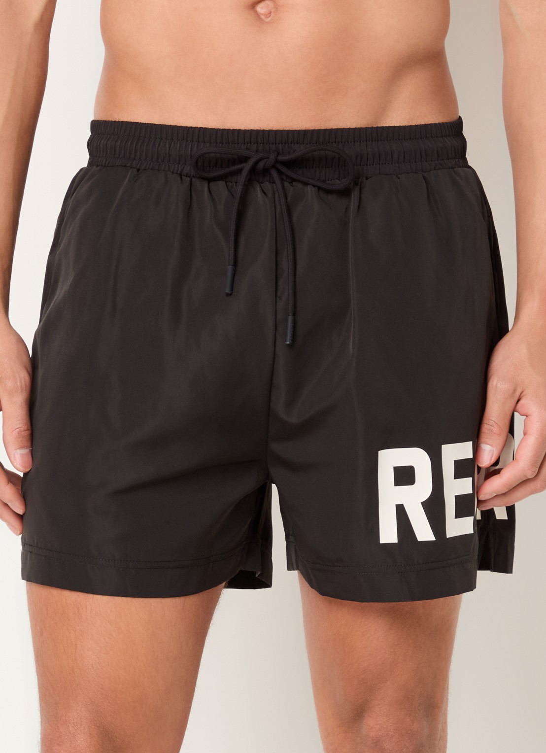 Represent Zwemshorts met logoprint en steekzakken  - detail 2 zwart