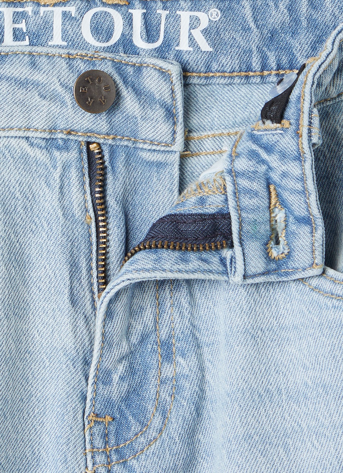 Retour Jeans Barbera straight leg jeans met lichte wassing - detail indigo