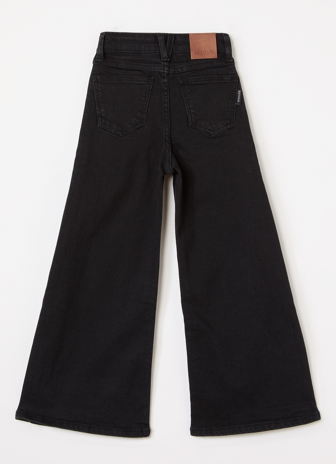 Retour Jeans Celeste wide leg jeans met stretch - voorkant 2 zwart