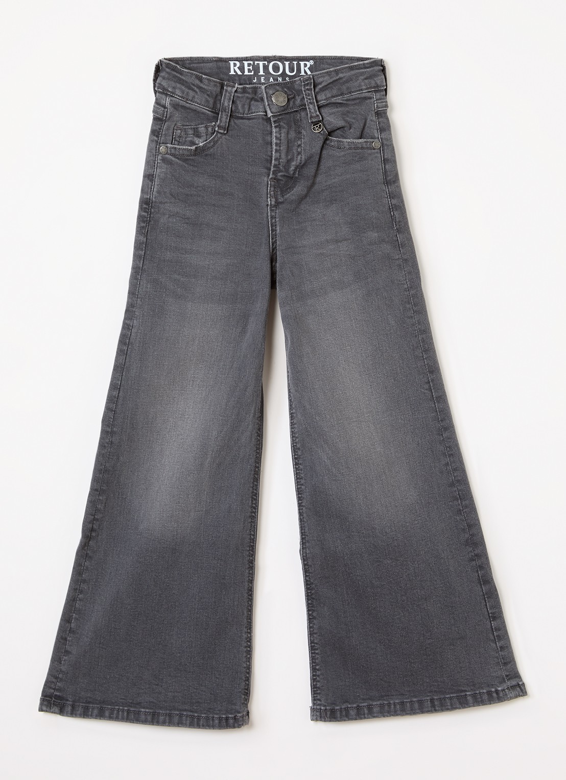 Retour Jeans Celeste wide leg jeans met stretch - voorkant grijs