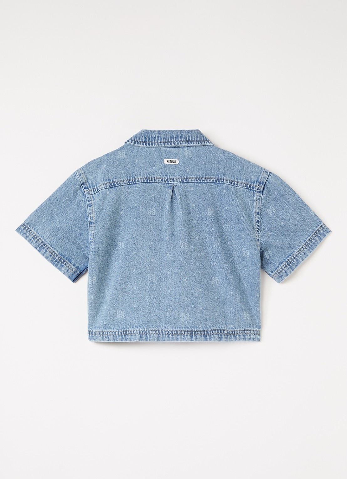 Retour Jeans Flore blouse van denim - voorkant 2 indigo