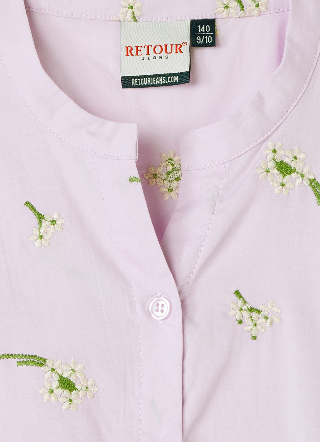 Retour Jeans Hester blousejurk met bloemenprint - detail 3 lila