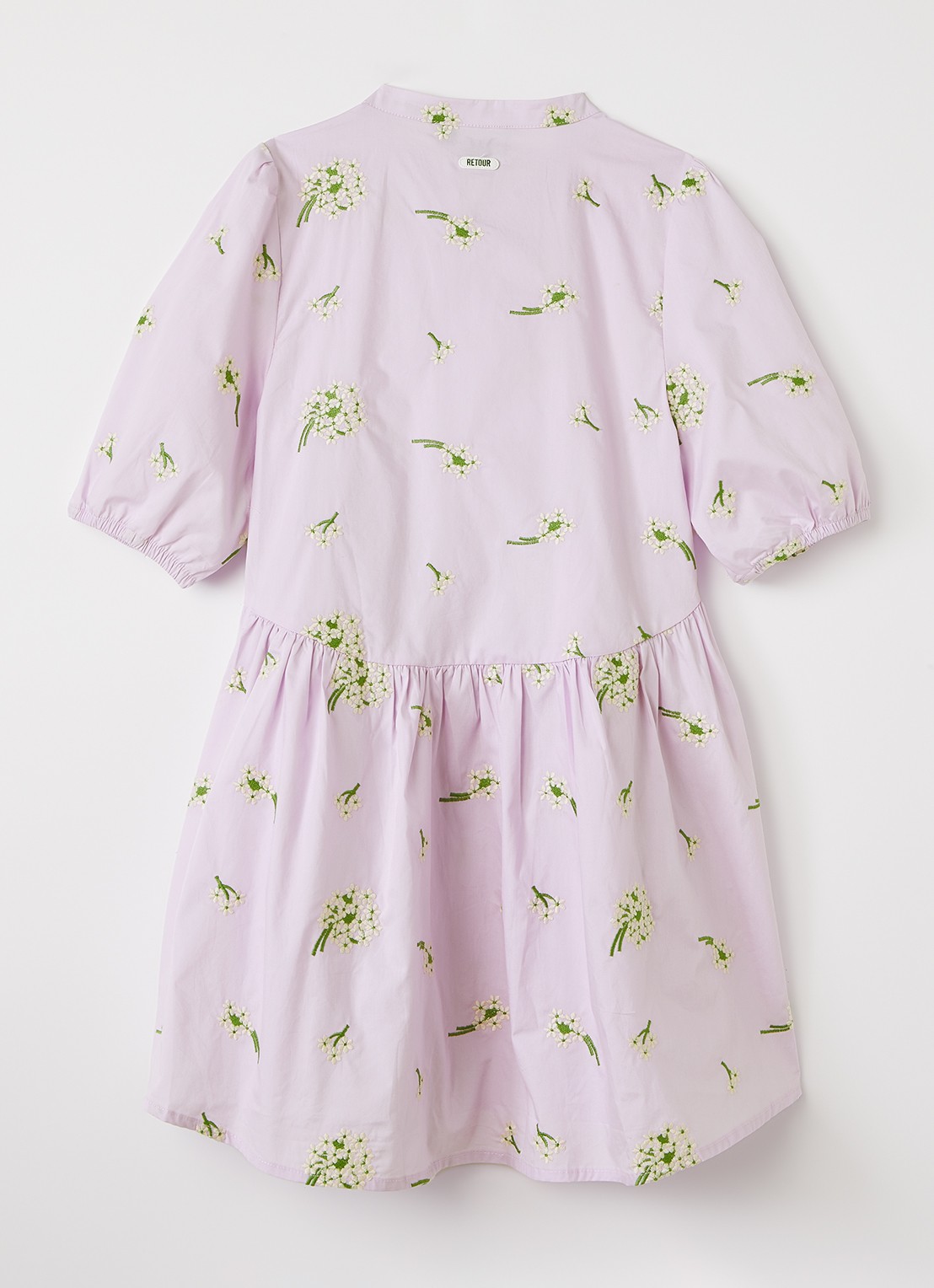 Retour Jeans Hester blousejurk met bloemenprint - voorkant 2 lila