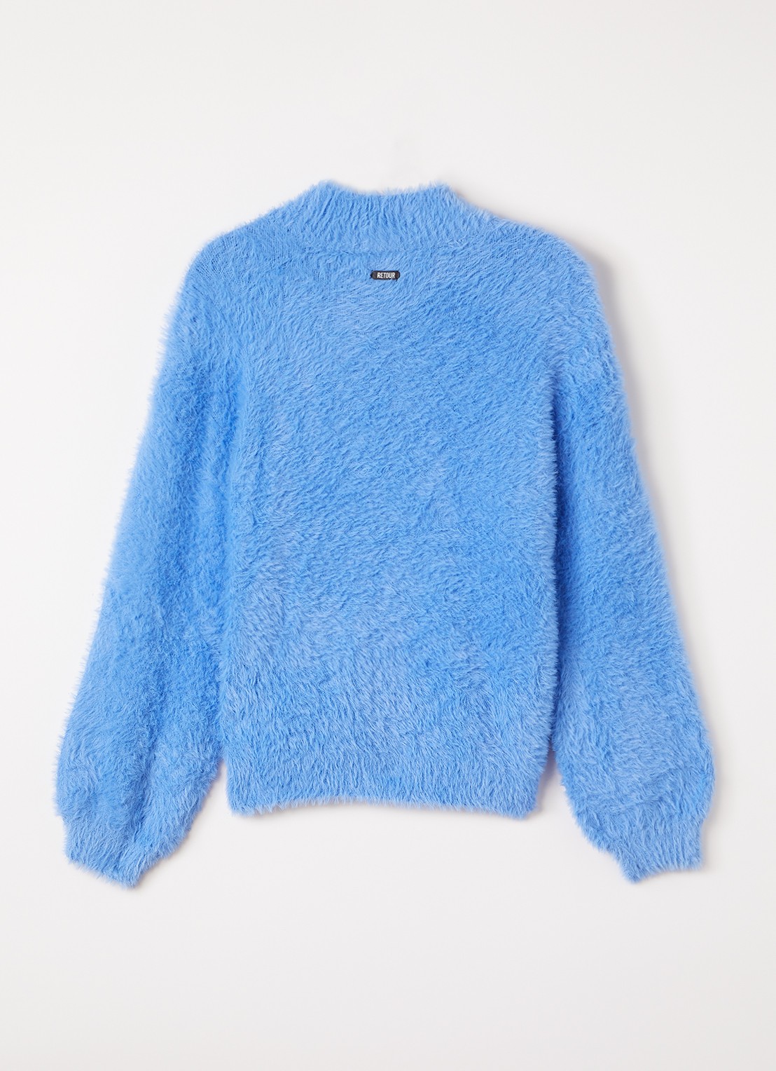 Retour Jeans Iris trui van imitatiebont - voorkant 2 blauw