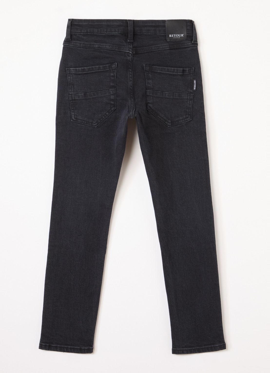 Retour Jeans James straight leg jeans met steekzakken - voorkant 3 zwart