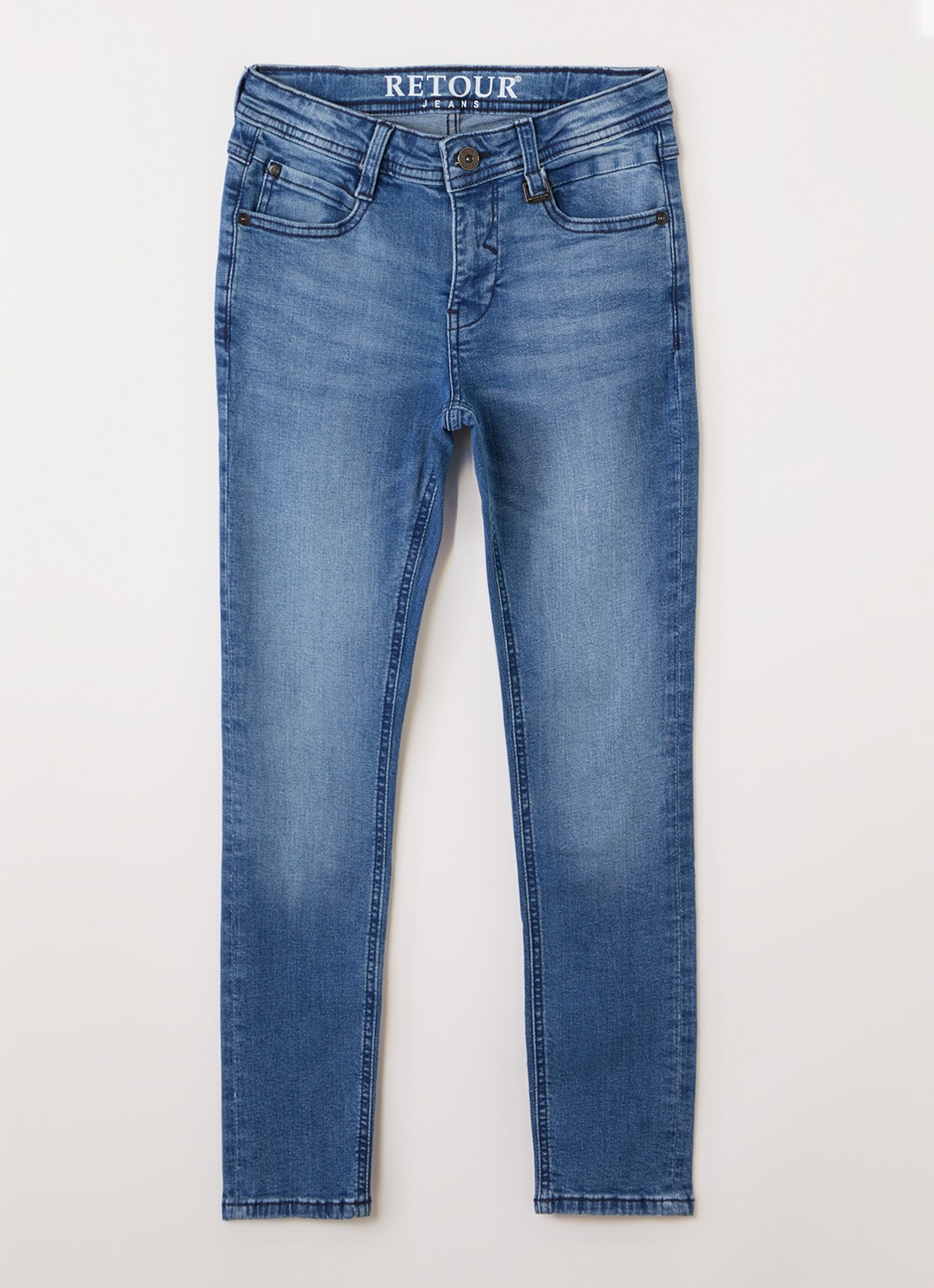 Retour Jeans James straight leg jeans met steekzakken - voorkant 2 indigo