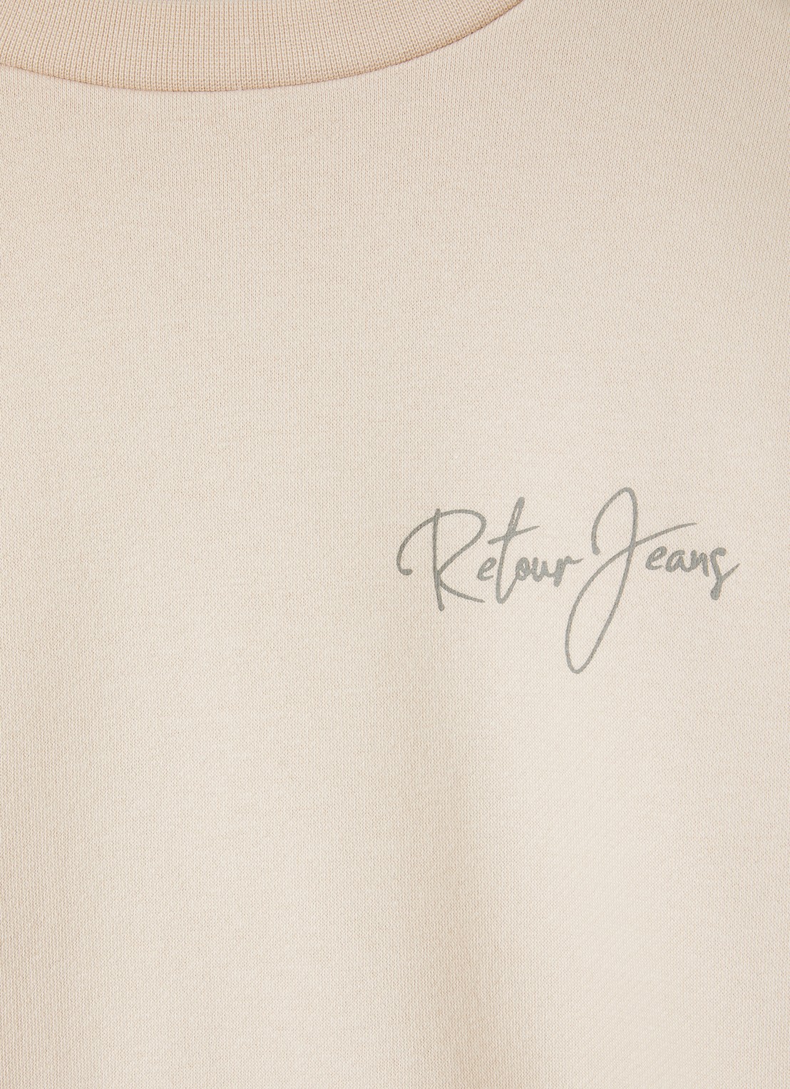 Retour Jeans Kelto sweater met logo- en backprint - detail 3 beige