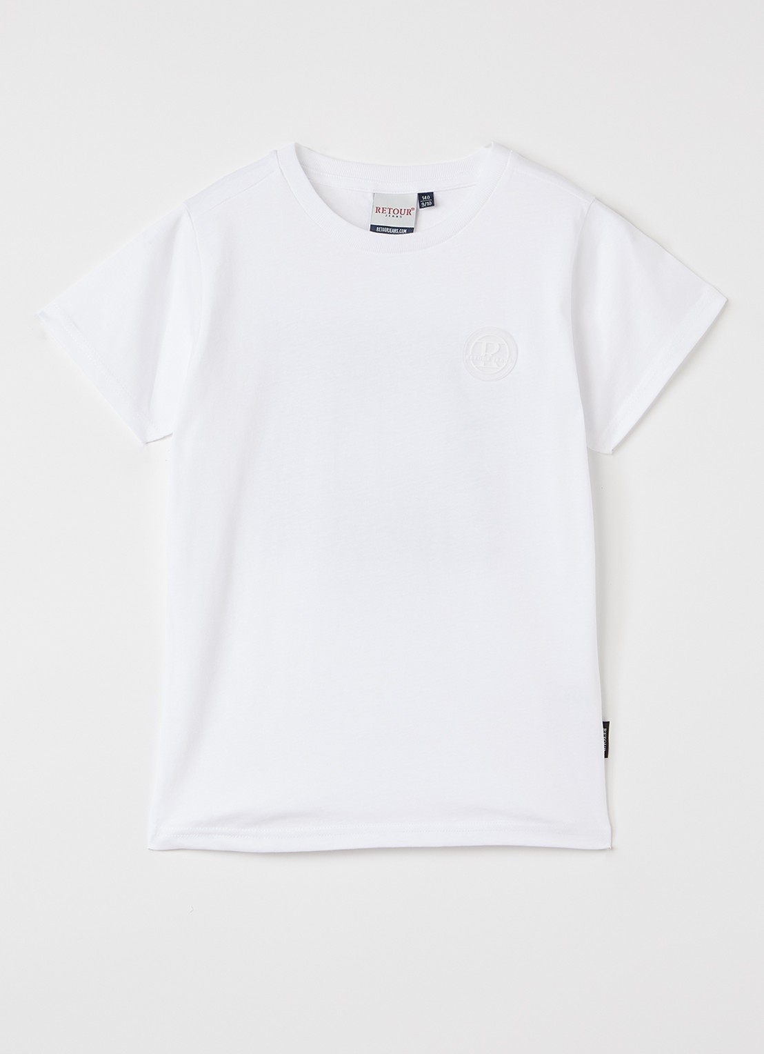 Retour Jeans Kyle T-shirt met logo - voorkant gebroken wit
