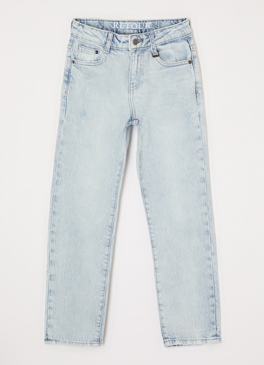 Retour Jeans Landon straight leg jeans met lichte wassing - voorkant indigo