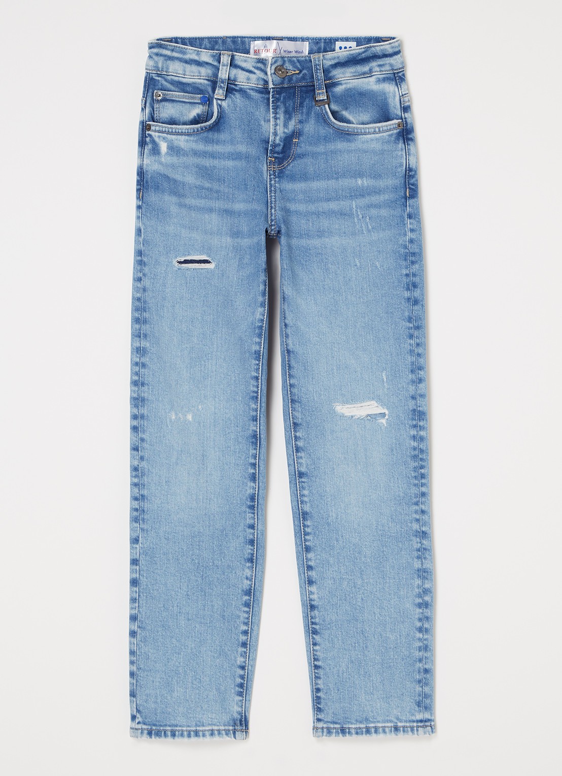 Retour Jeans Landon straight leg jeans met stretch - voorkant indigo
