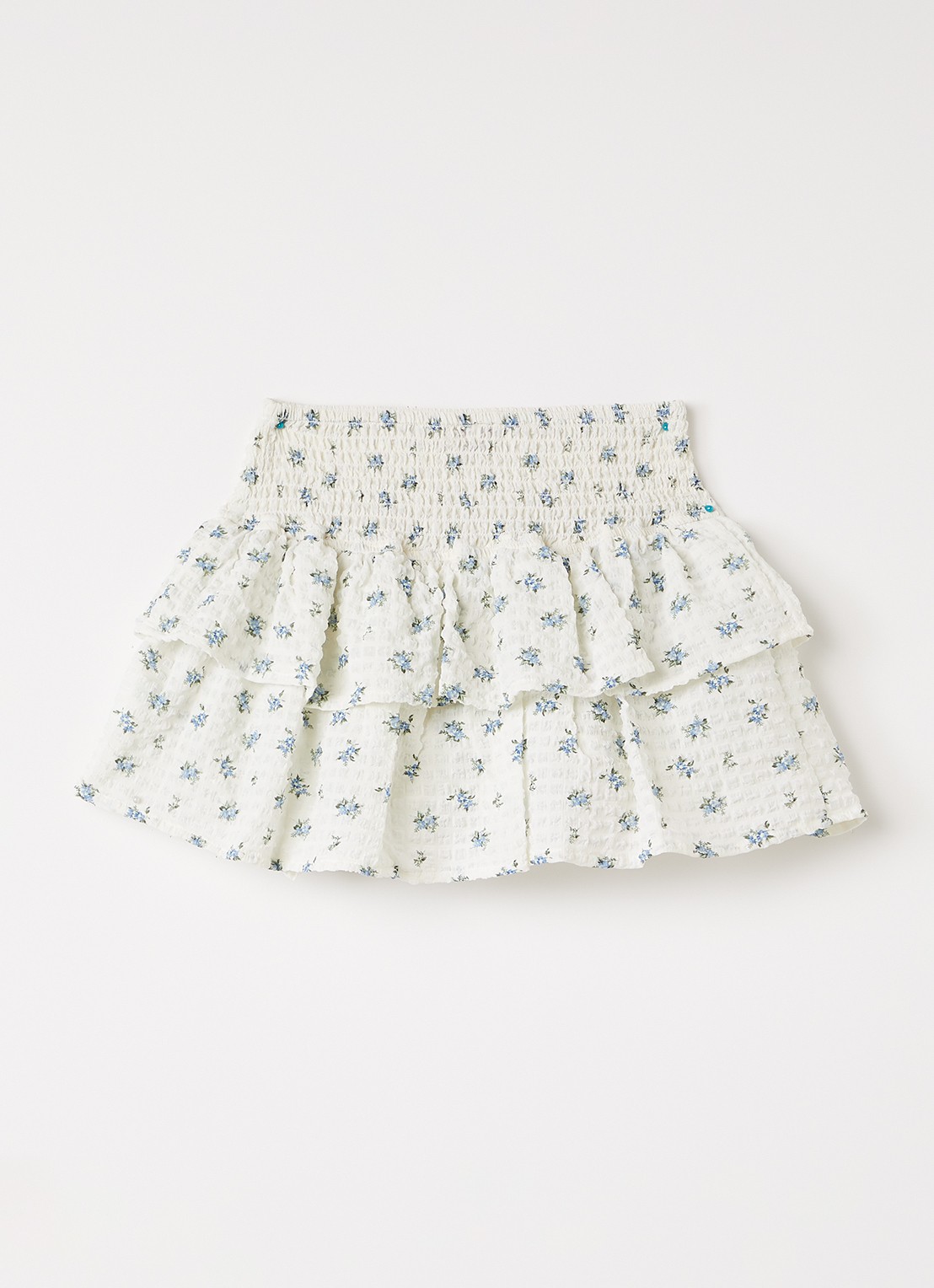 Retour Jeans Lavina broekrok met bloemenprint - voorkant 3 gebroken wit