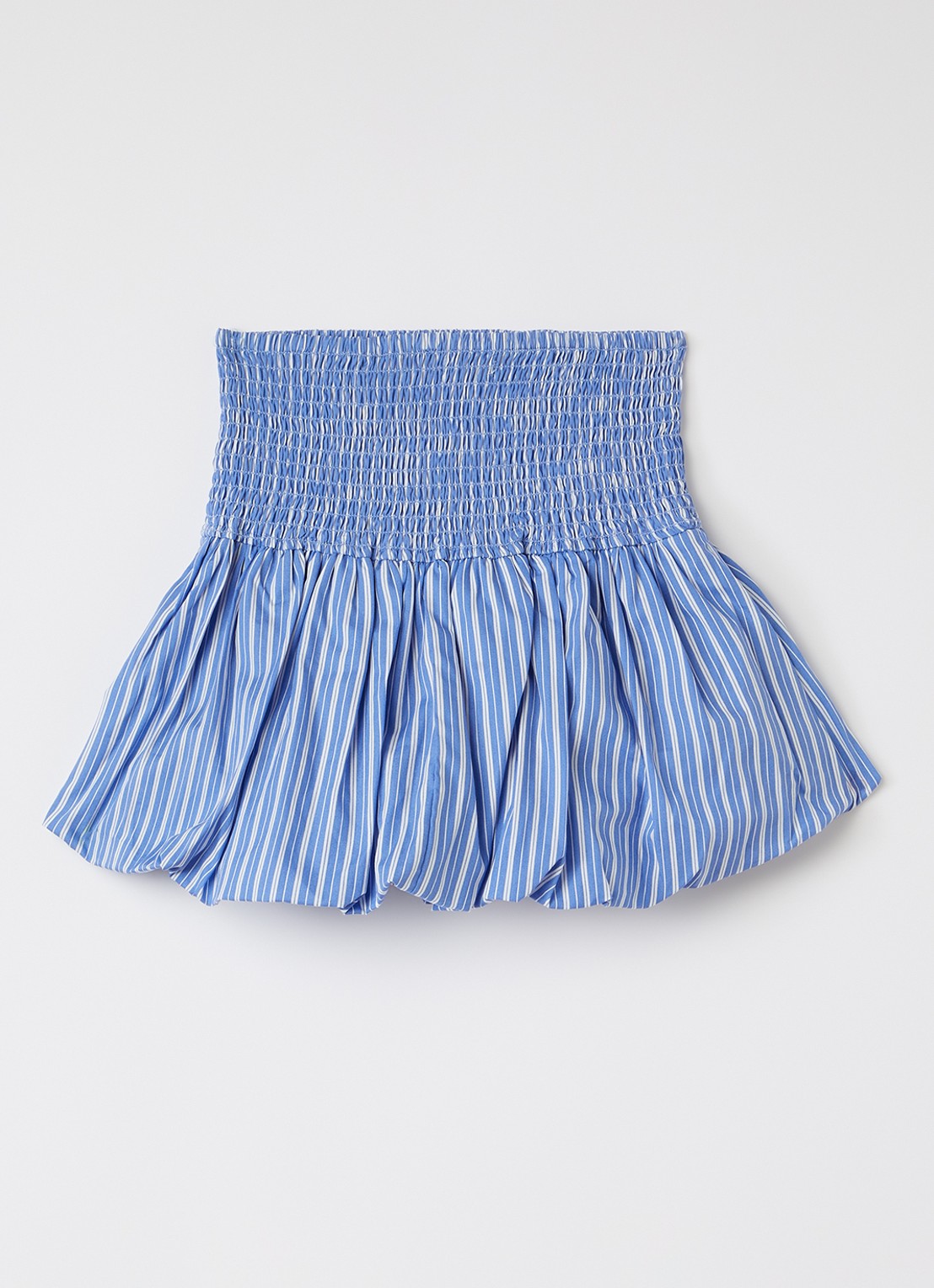 Retour Jeans Layla rok met streepprint - voorkant 2 staalblauw