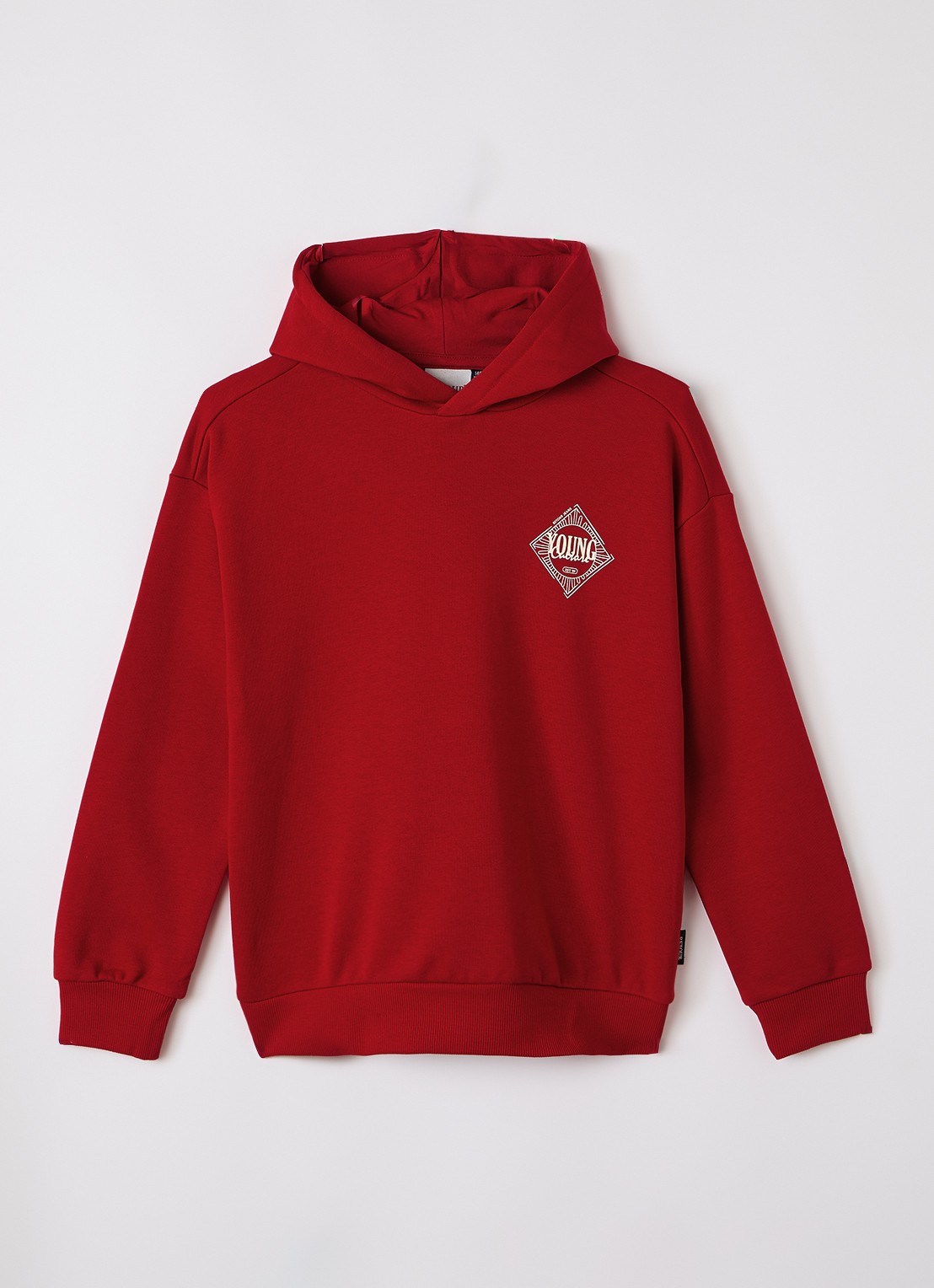 Retour Jeans Marijn hoodie met front- en backprint - voorkant rood
