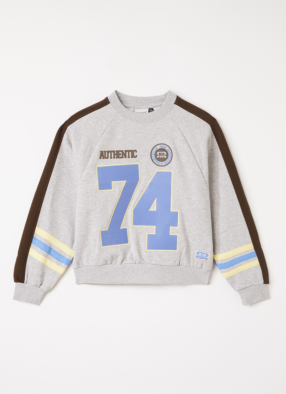 Retour Jeans Mendy sweater met borduring - voorkant 2 grijs