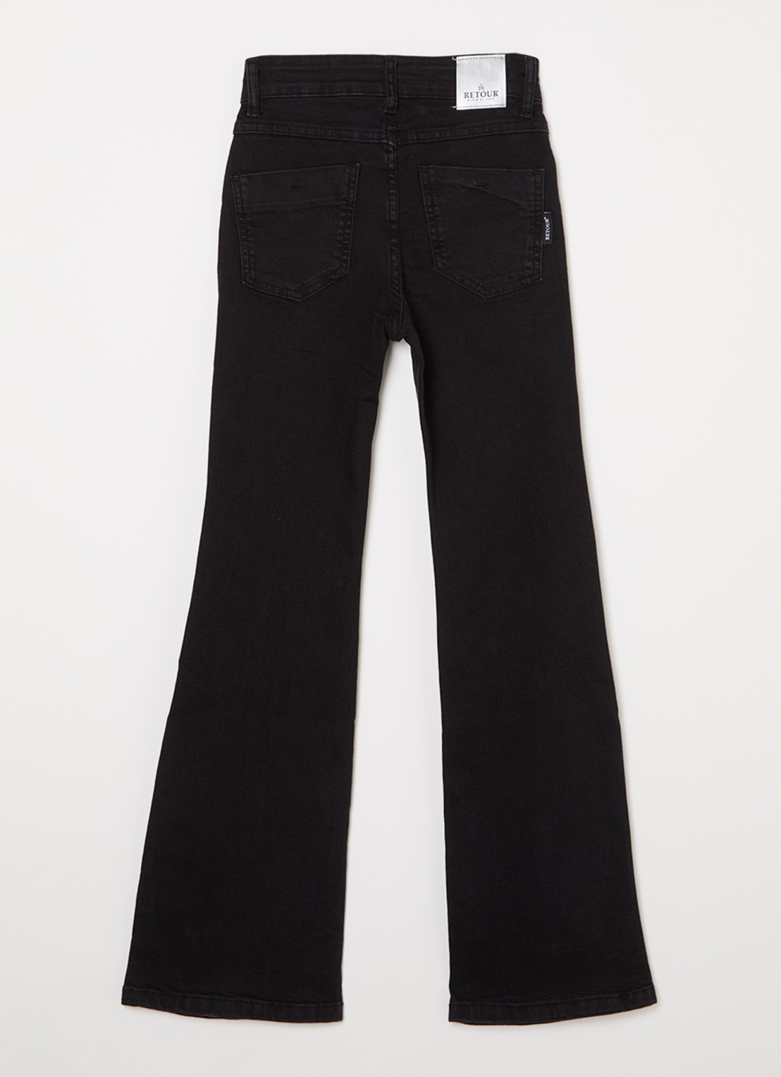 Retour Jeans Mikkie flared jeans met donkere wassing - voorkant 3 zwart