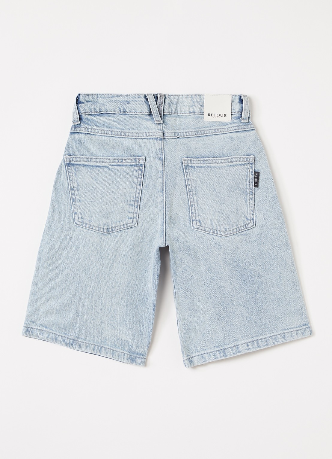 Retour Jeans Mila loose fit korte broek van denim - voorkant 3 indigo