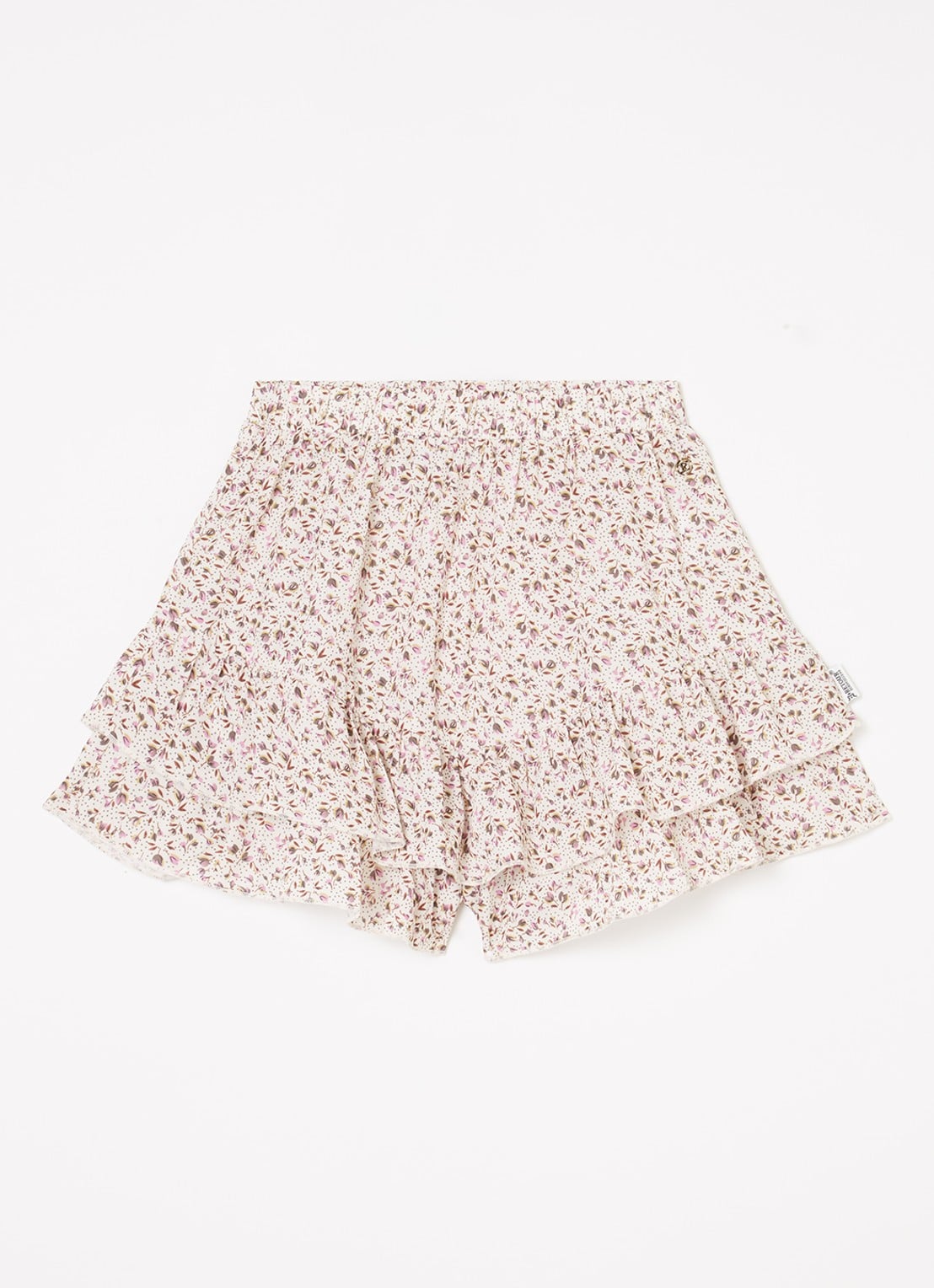 Retour Jeans Olga broekrok met bloemenprint - voorkant 2 paars