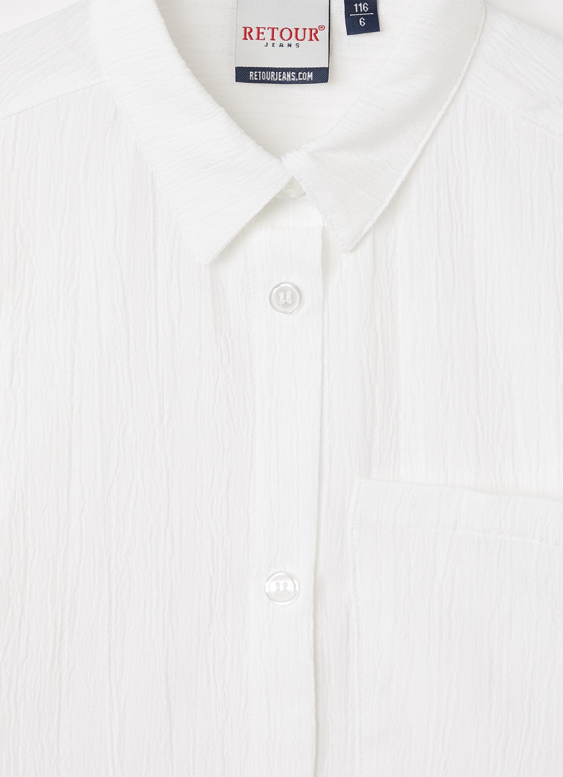 Retour Jeans Olivia blouse met structuur - detail 3 wit