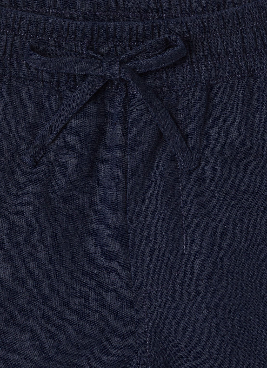 Retour Jeans Paul loose fit korte broek in linnenblend - detail 3 donkerblauw