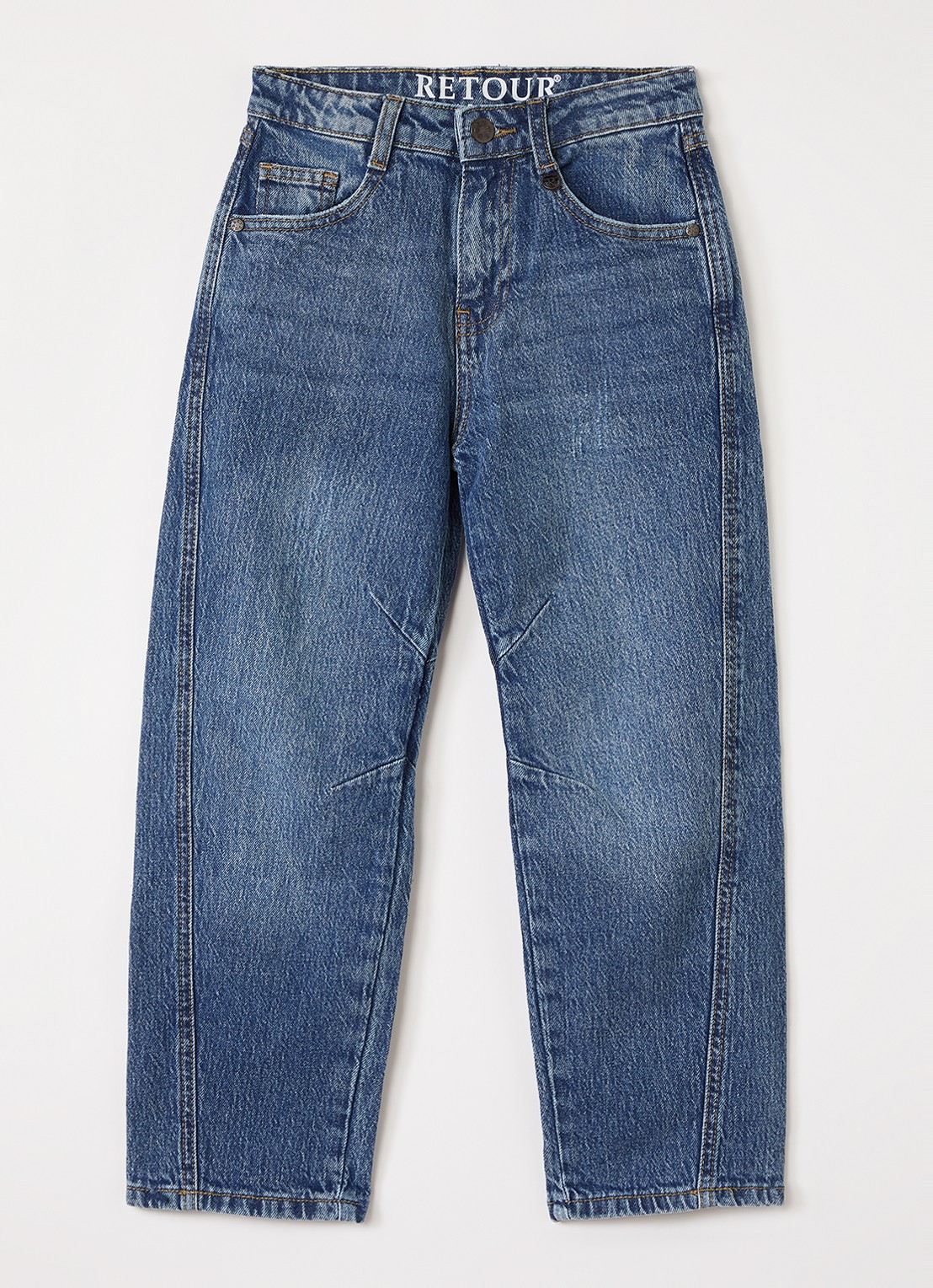 Retour Jeans Pippa tapered jeans met medium wassing - voorkant 2 indigo