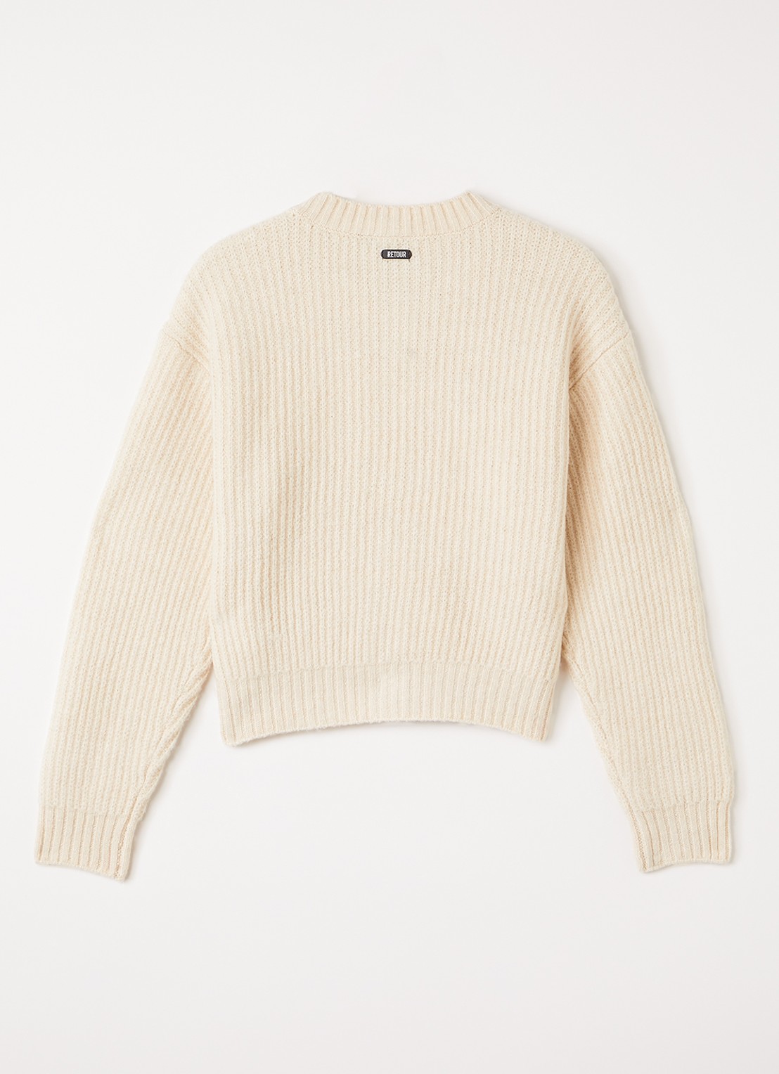 Retour Jeans Ribgebreid vest met ronde hals - achterkant 3 beige