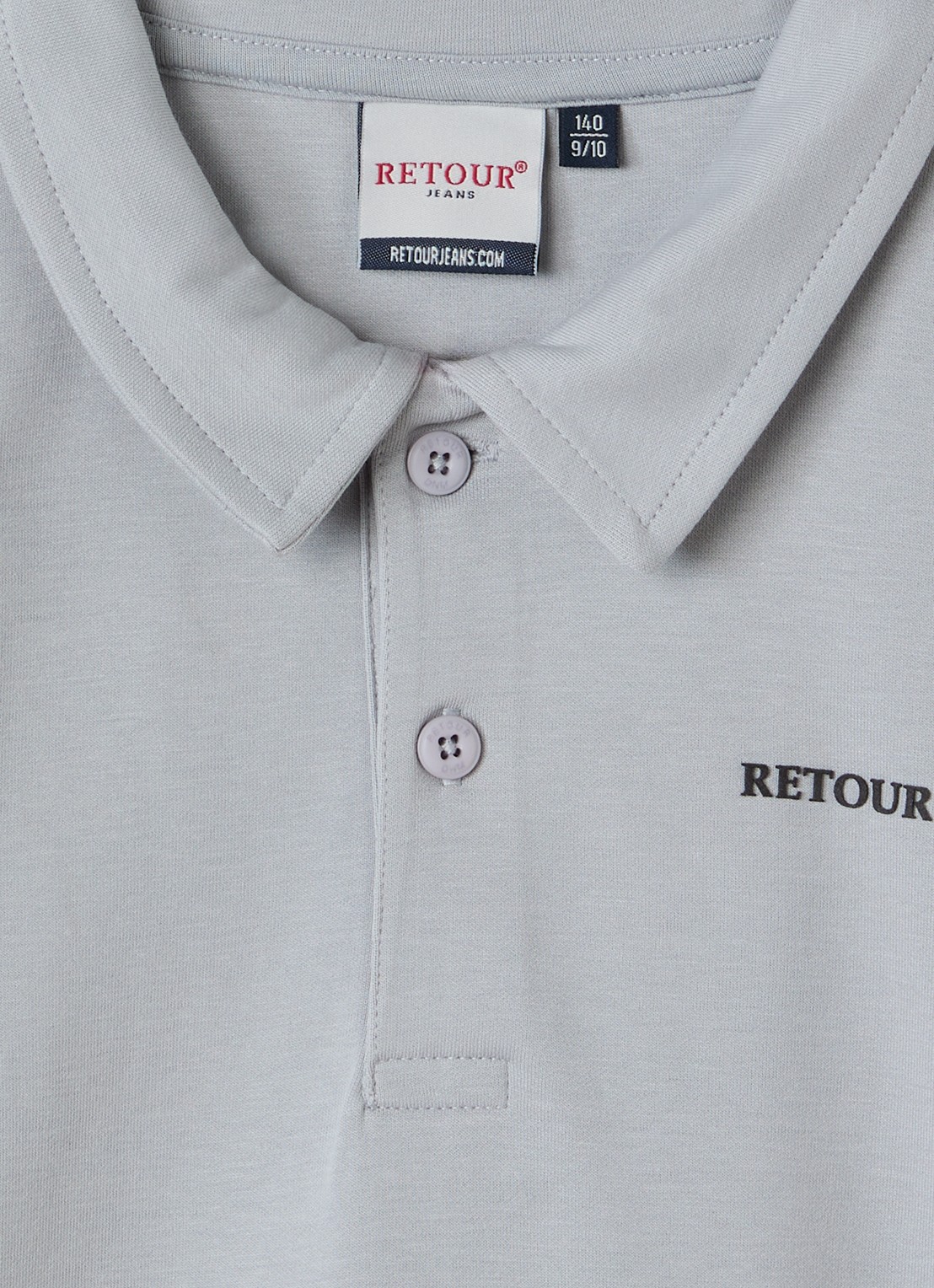 Retour Jeans Rico polo met logo - detail 3 grijs