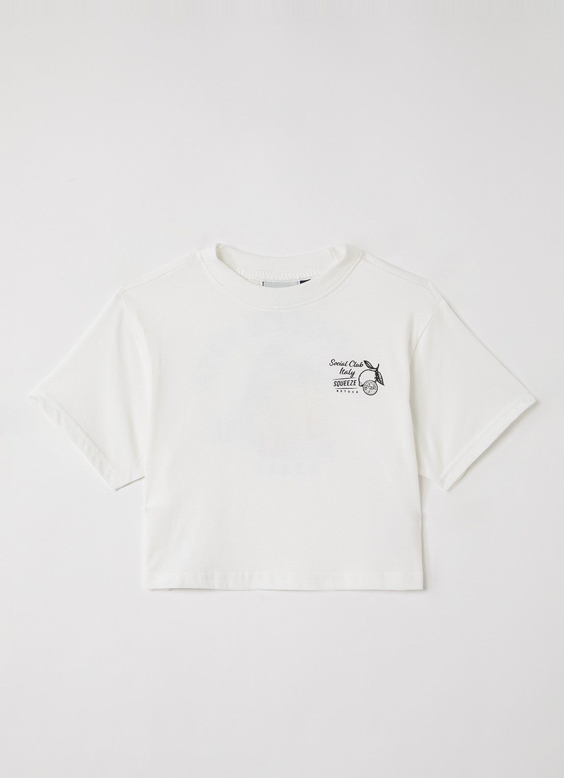 Retour Jeans Ruby T-shirt met print - voorkant gebroken wit