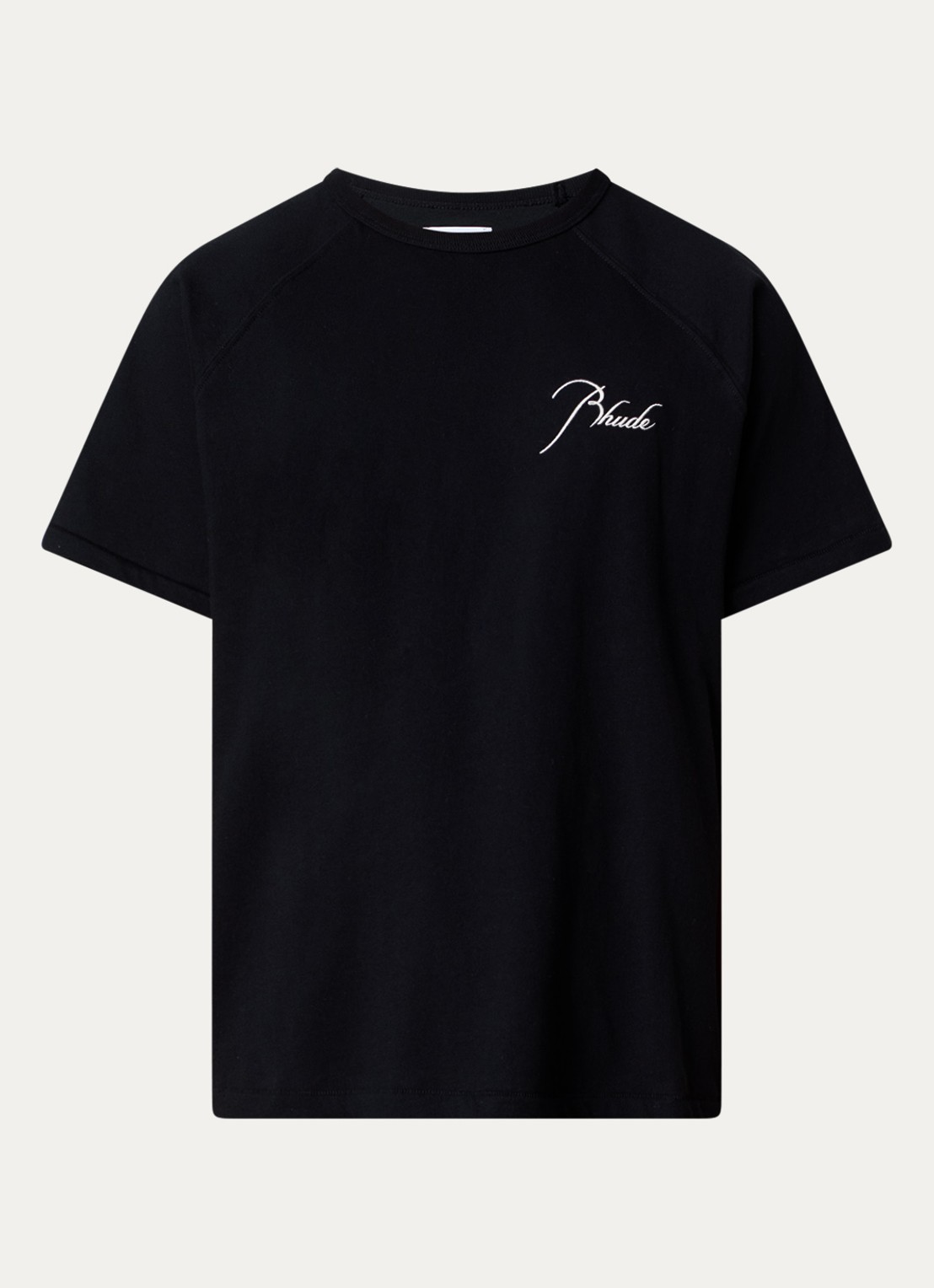 Rhude Classique T-shirt met logoborduring - voorkant 2 zwart