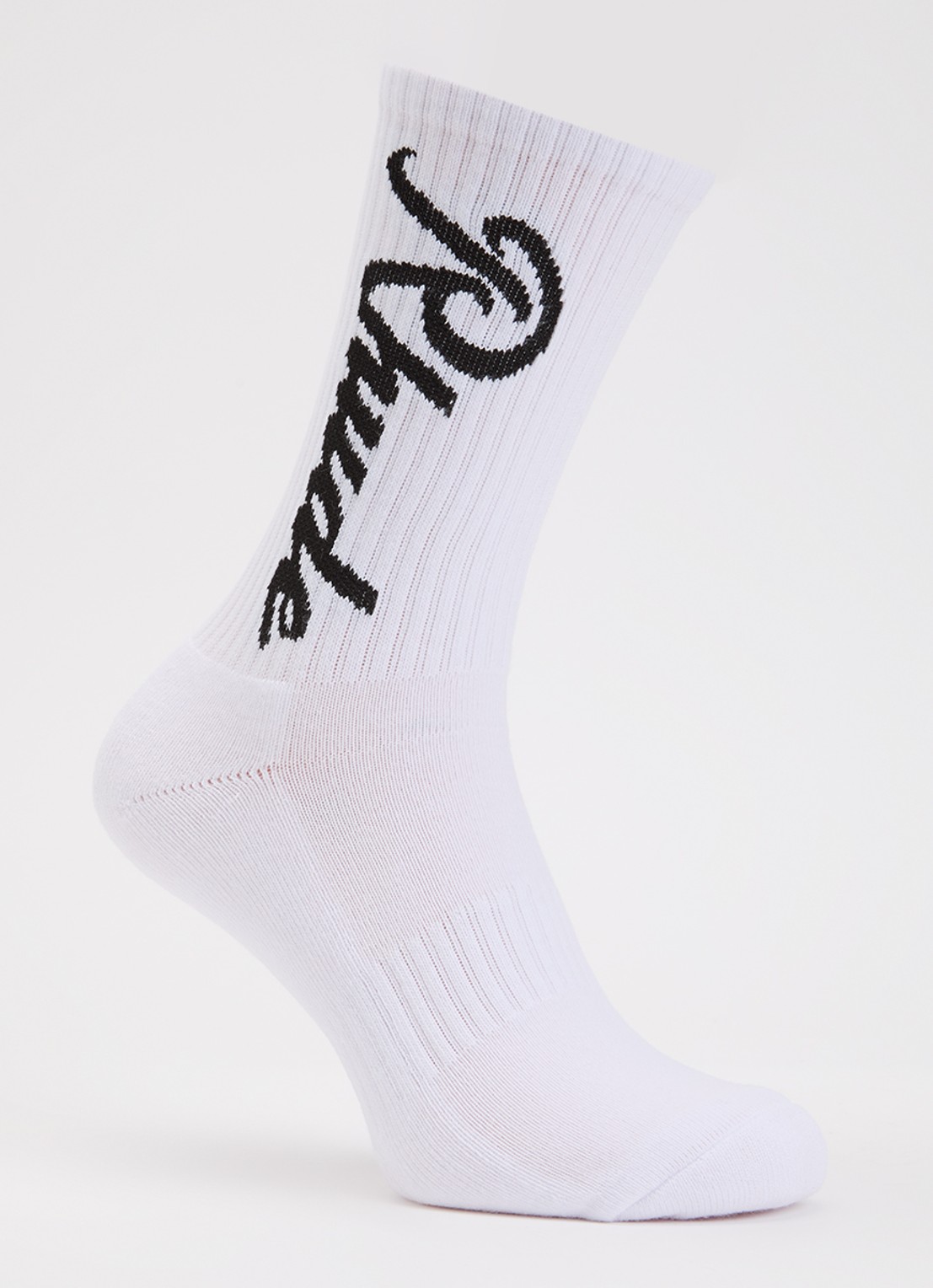 Rhude Destinado Script sportsokken in katoenblend met logo - voorkant 2 wit