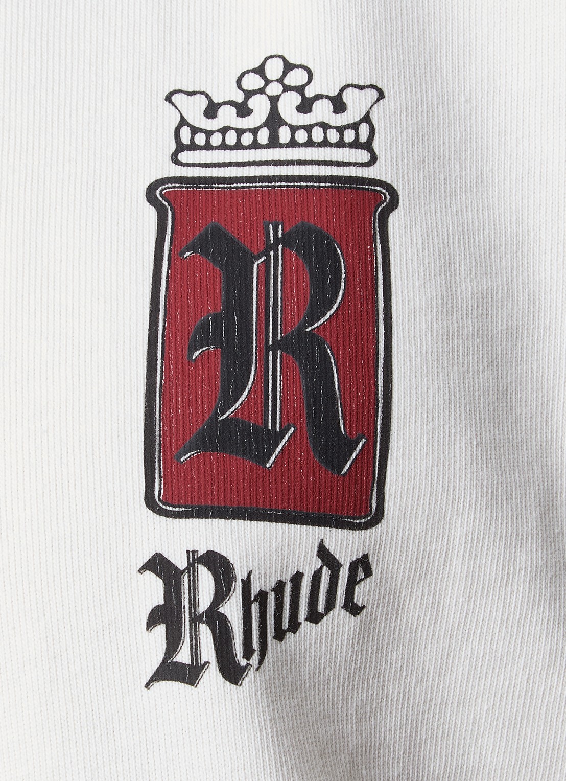 Rhude Fumar 91 T-shirt met logo- en backprint - detail 3 creme
