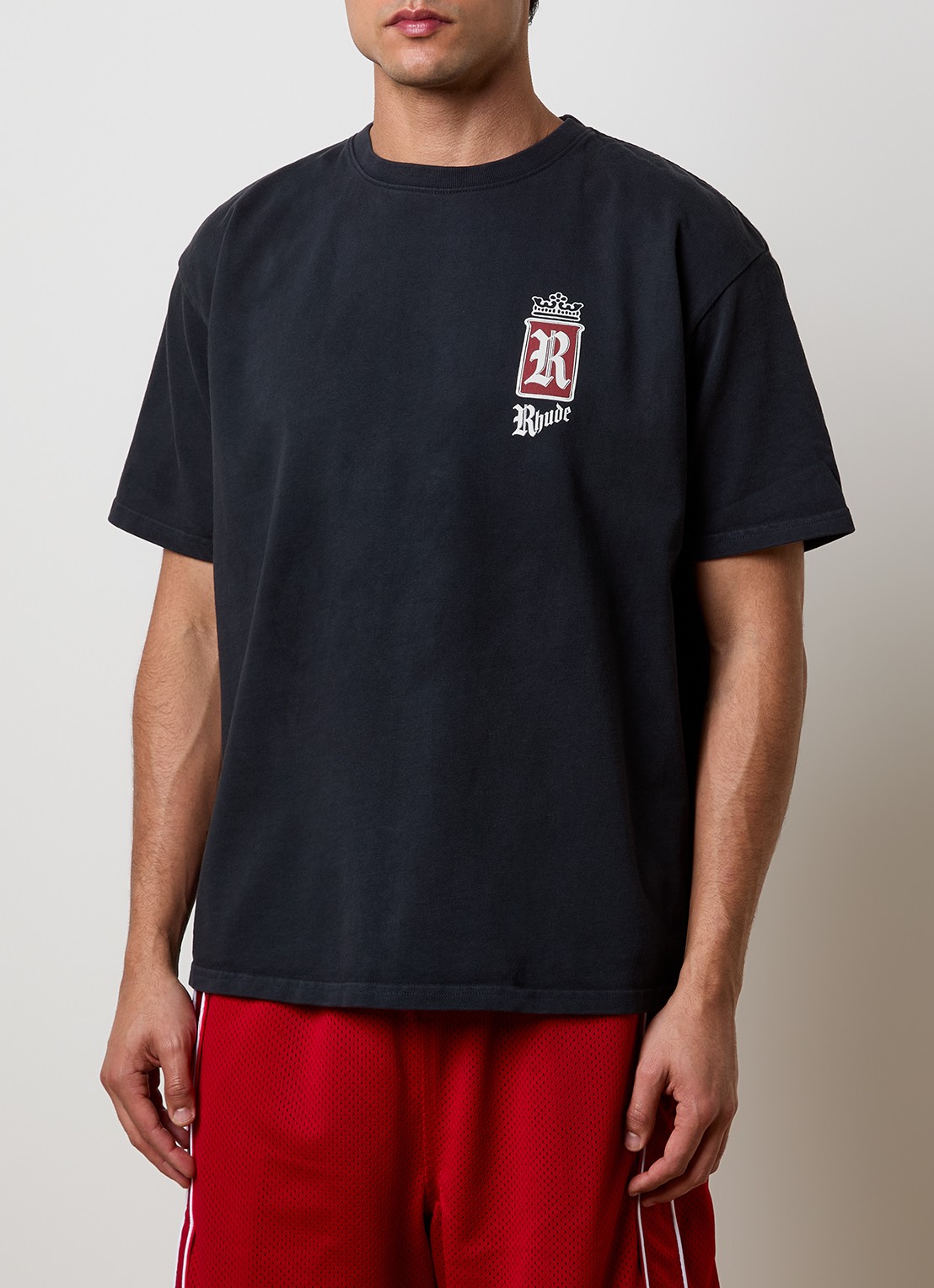Rhude Fumar 91 T-shirt met logo- en backprint - achterkant zwart