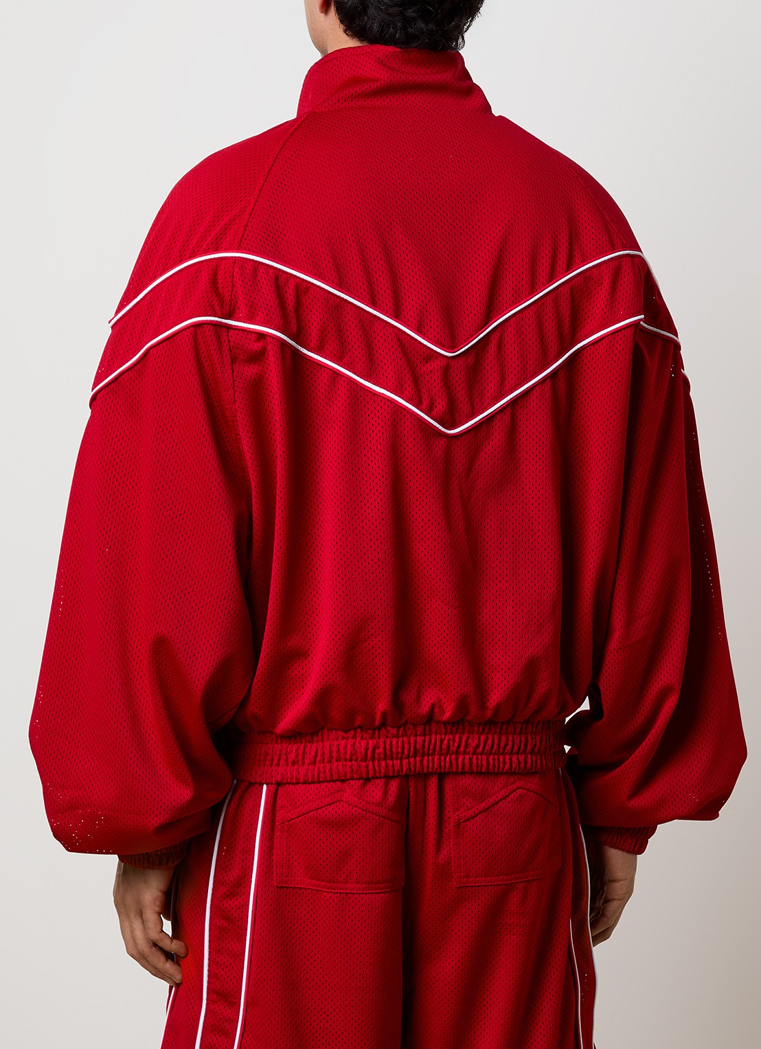Rhude Jack met logo en opstaande kraag - achterkant 6 kersenrood