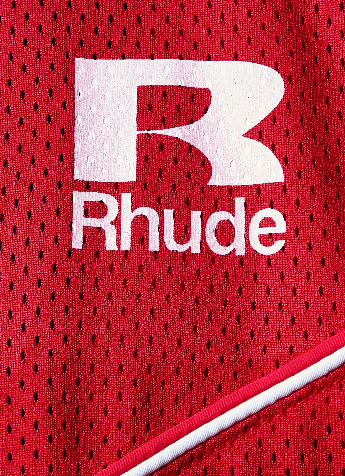 Rhude Jack met logo en opstaande kraag - detail 5 kersenrood