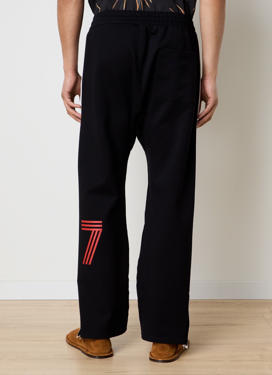 Rhude Lago Hamptons loose fit trackpants met logoborduring - achterkant 6 zwart