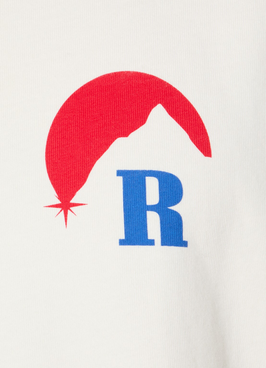 Rhude Moonlight Regatta T-shirt met logo- en backprint - detail 5 gebroken wit