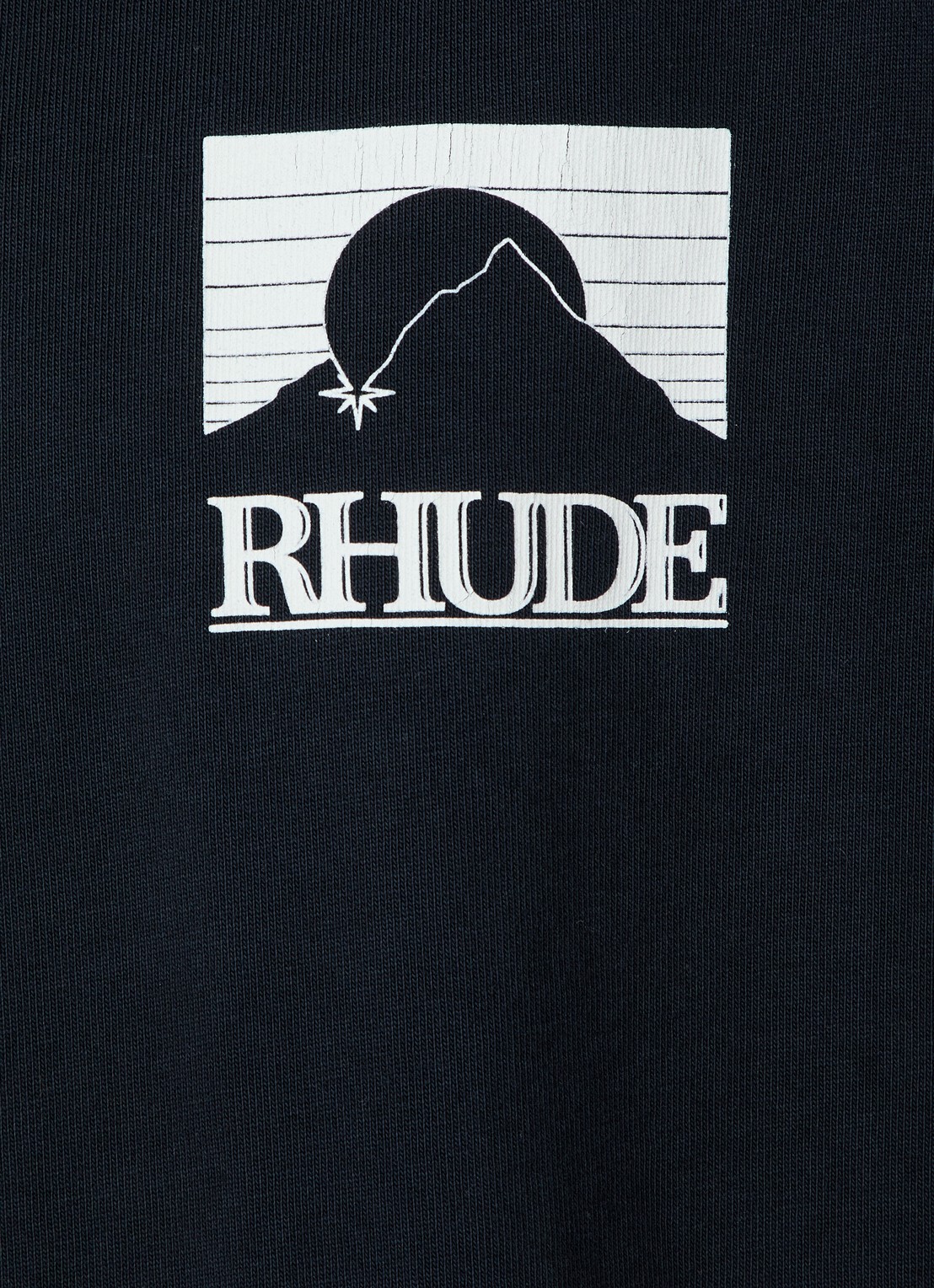 Rhude Moonlight T-shirt met logo- en backprint - detail 5 zwart