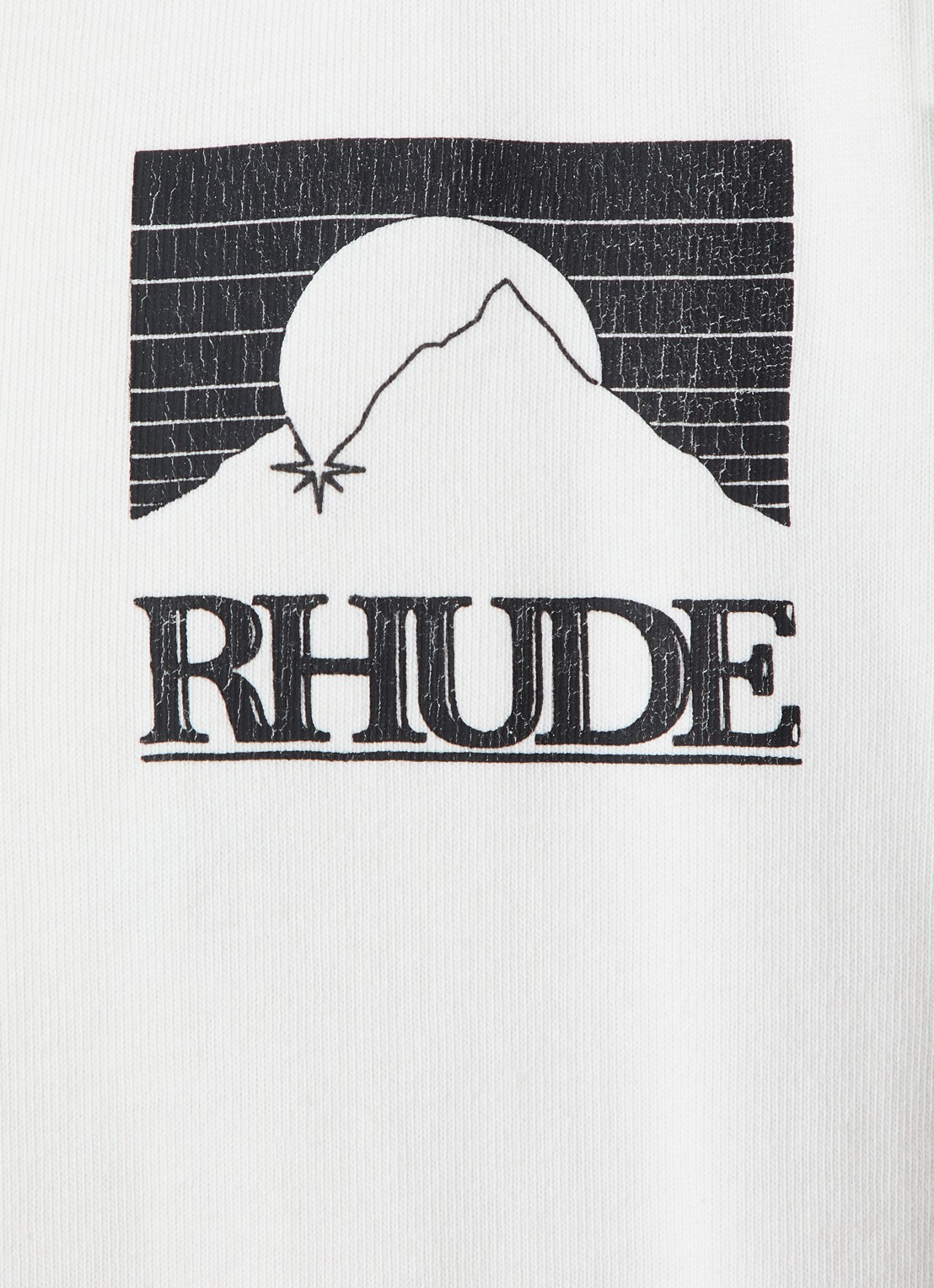 Rhude Moonlight T-shirt met logo- en backprint - detail 3 ivoor