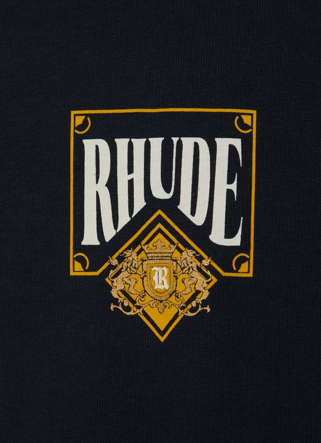 Rhude Playing Card T-shirt met logo- en backprint - detail 2 zwart