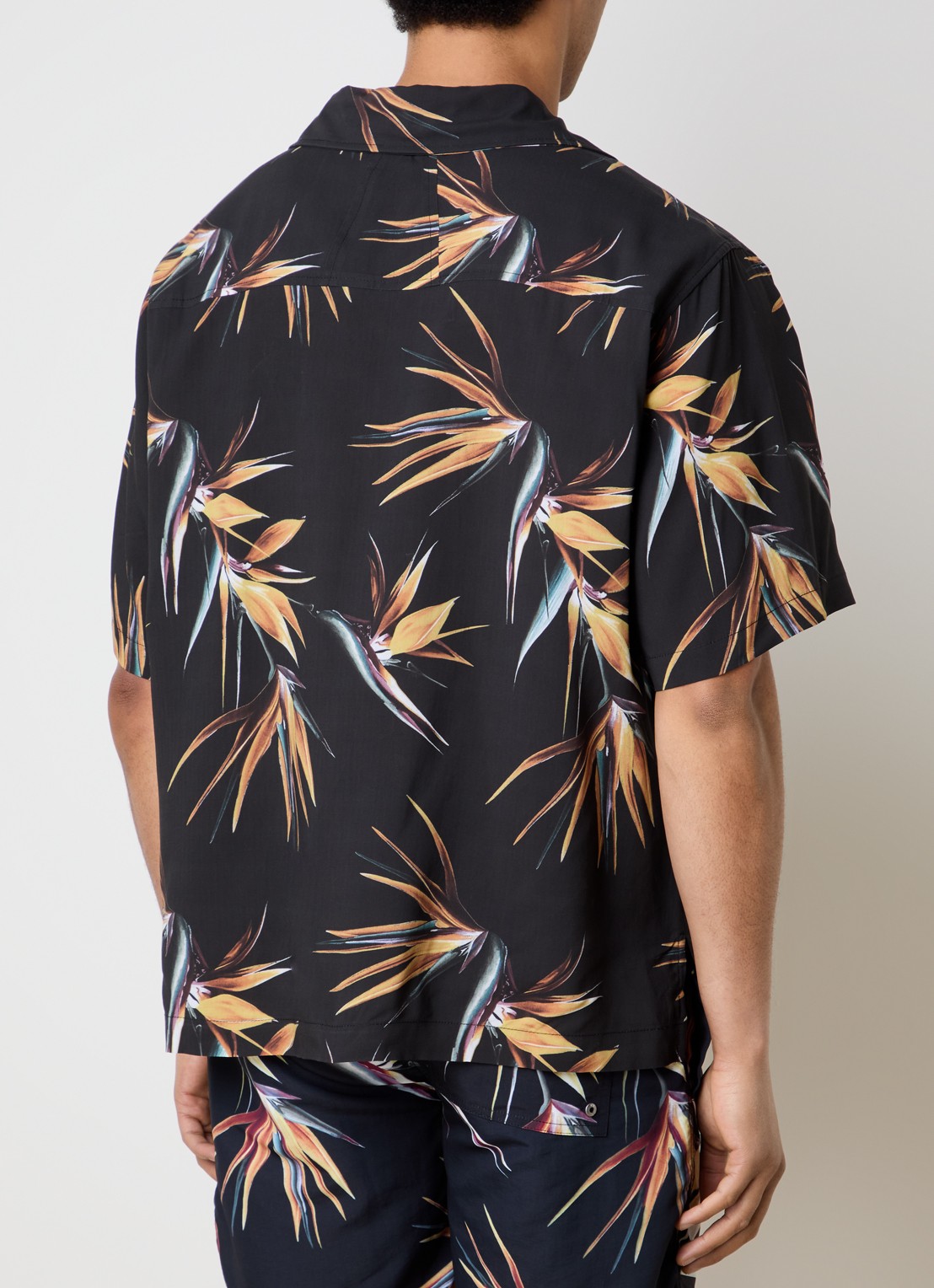 Rhude Regatta Club regular fit overhemd met logoprint  - achterkant 5 zwart