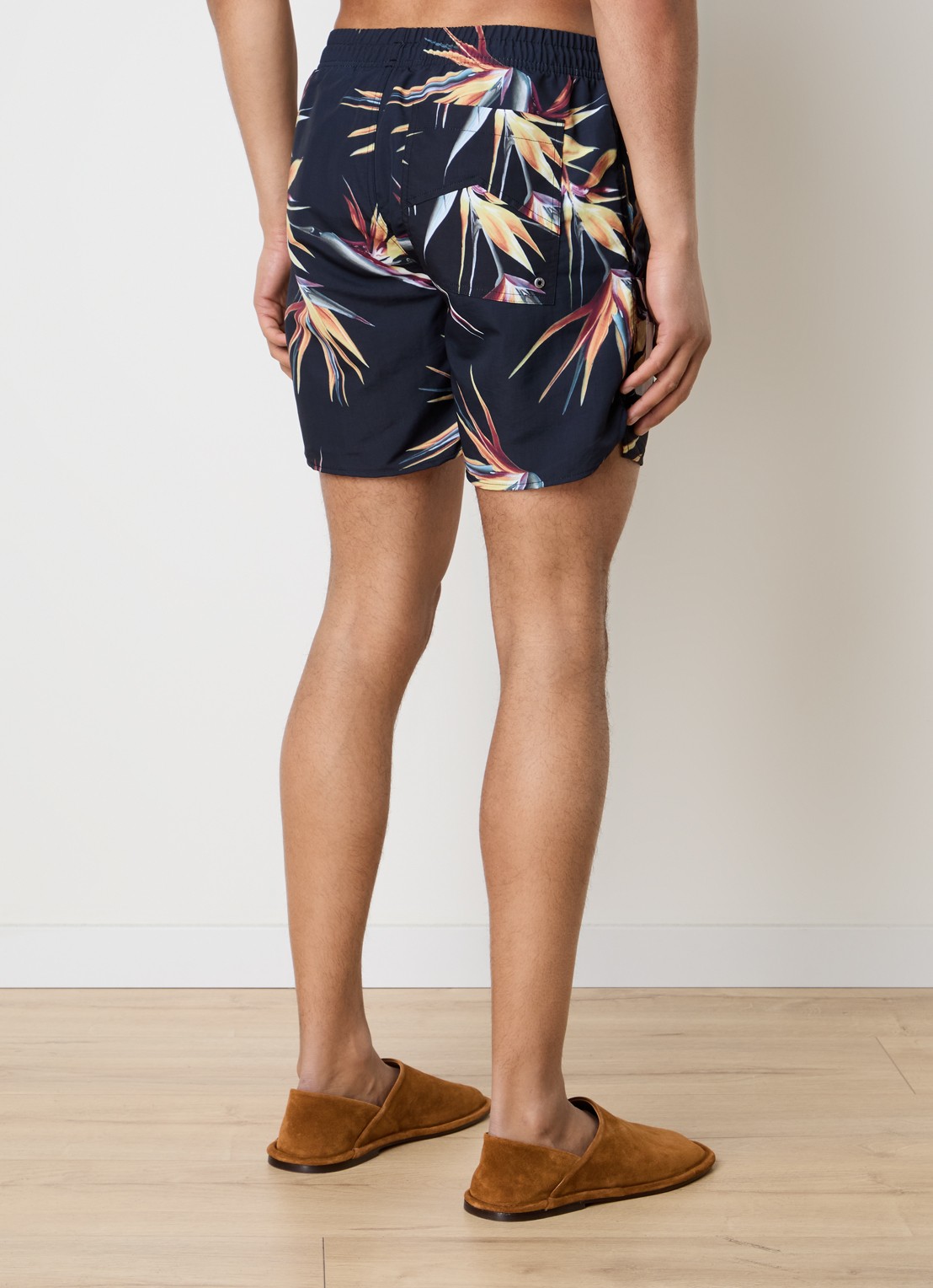 Rhude Regatta zwemshorts met logoprint en steekzakken - achterkant zwart